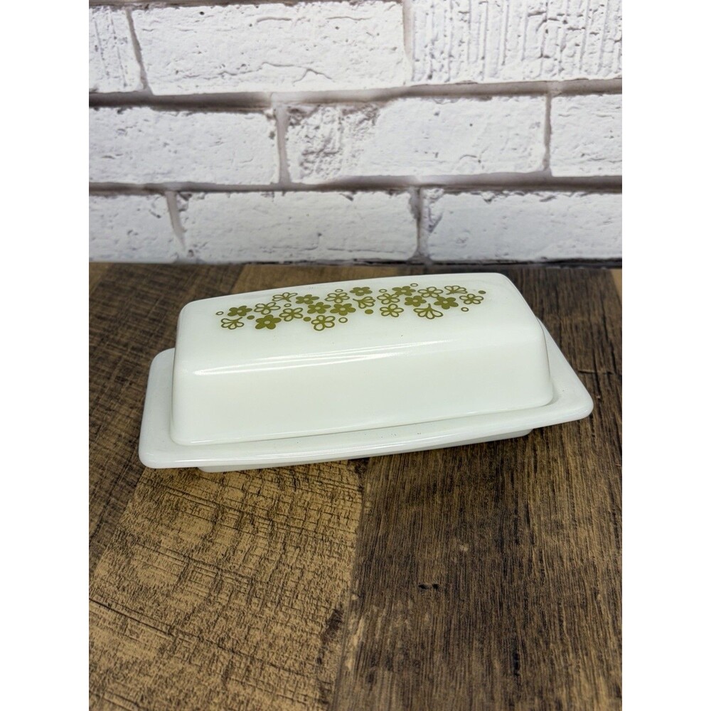 Pyrex Spring Blossom Crazy Daisy Covered Butter Dish Min Unused